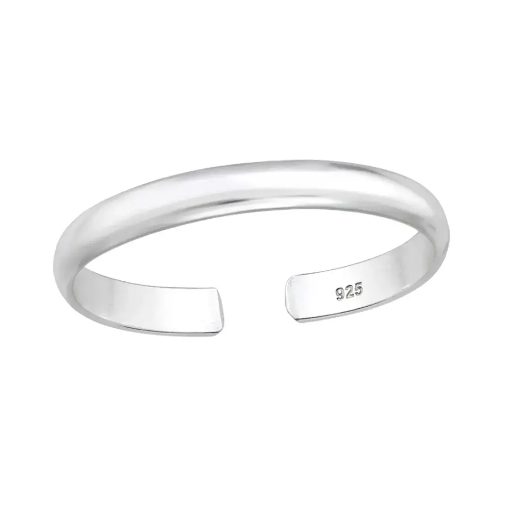 Sterling Silver Toe Ring Plain